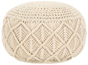 kézzel készült makramé pamut puff 45 x 30 cm