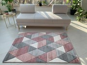 Franco rombusz mintás puder-gray (puder-szürke) szőnyeg 120x170cm