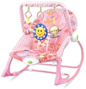 Rezgő, zenélő pihenőszék 18kg-ig, rózsaszín