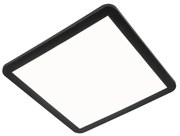 Mennyezeti lámpa fekete 40 cm LED-del, 3 fokozatú fényerőszabályzóval, IP44 - Steve