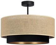 Felületre szerelt csillár SARTA 1xE27/60W/230V fekete/juta