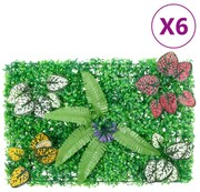 6 db zöld műnövénykerítés 40 x 60 cm