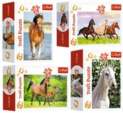Mini puzzle - I love horses - 4 db-os készlet
