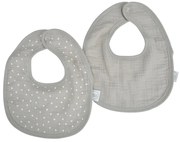 Szürke muszlin előke szett 2 db-os – Bébé Douceur