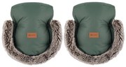 PETITE&MARS - Babakocsi kézvédő FURRY Veritable Khaki
