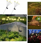 Napelemes kerti díszes kerti napelemes lámpák 2 db-os szett