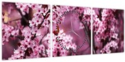 Kép - Rózsaszín sakura (órával) (90x30 cm)