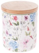 Flower Garden porcelán doboz bambusz fedéllel, 600 ml