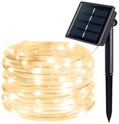 Napelemes dekor fényfüzér 10m, melegfehér