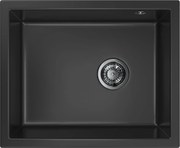 Pult Alá Szerelhető Fekete Pavo Függesztett Mosogató Granitan