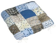 Bellatex Ülőpárna Adele steppelt Patchwork kék ,40 x 40 cm