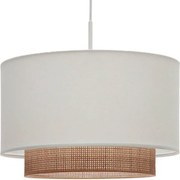 Fehér-natúr színű textil lámpabúra ø 40 cm Erna – Kave Home