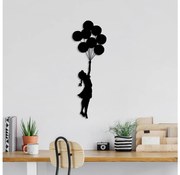 Fali dekoráció 100x34 cm lány fém