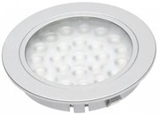 LED Lámpatest ALVARO meleg fehér, 12V DC, 1.7W, 24 SMD3528, 3000K, 130 lm,  2 méteres kábel miniAMP, alumínium, műanyag házzal