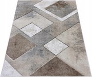 Szőnyeg 160x220 Bézs Modern Geometrikus Hálószoba Nappali Masszív