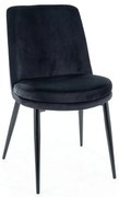 Kayla Velvet étkező szék, fekete
