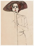 Reprodukció Brunette Woman, Egon Schiele