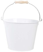 Fém vödör, fehér, 5 literes