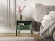 Éjjeliszekrény smoke green színben fekete elemekkel arany fogantyúkkal – ISEO IS06