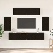 TV szekrény garnitúra 6 pcs Musta tammi 80 x 30 x 30 cm Faanyag