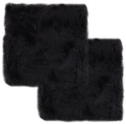 2 db sötétszürke valódi báránybőr székpárna 40 x 40 cm