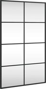 vidaXL fekete téglalap alakú vas fali tükör 50 x 80 cm