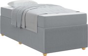 vidaXL Ágykeret matracmal Világosszürke 80 x 200 cm szövet