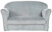 Világosszürke bársony gyerek kanapé 78 cm Lil Sofa – Roba