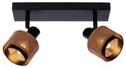 Lucide 77980/02/30 - Spotlámpa RAFA 2xE14/40W/230V fekete/bronz