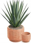 Kerti Kaspó Nagy Terrakotta 40X32 CM Dekoratív, Terasz Mintás