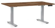 OfficeTech D állítható magasságú asztal, 120 x 80 cm, szürke alap, silverjack tölgy