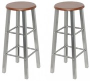 2 db fém bárszék MDF ülőfelülettel