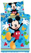 Disney Mickey Joyful gyerek, ovis ágyneműhuzat 100×135 cm, 40×60 cm