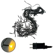 LED karácsonyi kültéri fényfüzér, 200 LED/230V, 7,6 m, IP44, fekete