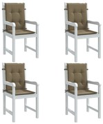 4 db melange tópszínű szövet háttámlás székpárna 100x50x4 cm