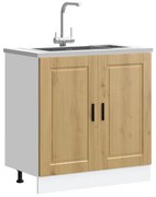 mosdóaljzatos szekrény Porto" kézműves tölgy Gépelt fa"