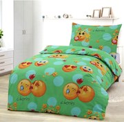 Deluxe Smile zöld pamut ágyneműhuzat 200x140cm+90x70cm TiaHome