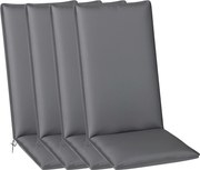 Outsunny 4 db-os kültéri székpárna szett, magas háttámlás székre, megkötőkkel és állítható szíjjal, anti-fading UPF50+ festett szövet, kert, terasz, e