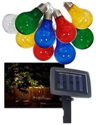 LED napelemes kültéri lánc 10xLED/1,2V 300mAh 2,2m IP44 színes