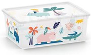 Fehér műanyag gyerek tárolódoboz 37x26x15 cm C Box Style – KIS