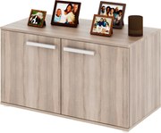 Alacsony szekrény 2-ajtós, DTD laminált, tölgy sonoma, DUNAJ TYP7