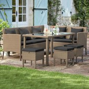 ALTEA Kerti rattan sarokgarnitúra - Barna