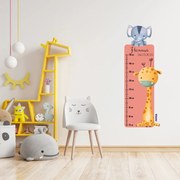 PIPPER. Textil falmatrica "Gyermek magasságmérő névvel  - Szafari 2"