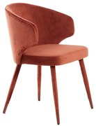 Világospiros kárpitozott étkezőfotel szett 2 db-os Kosaka – Light & Living