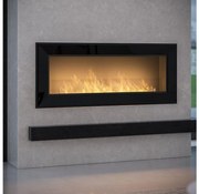 InFire - Beépített BIO kandalló 49x120 cm 3kW fekete Frame 1200 black