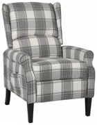 fehér-szürke szövet dönthető szék