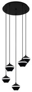 Eglo PERPIGO 98683 LED függeszték, 5x5W GU10 LED, 3000K, 5x400 lm