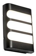 Modern fali lámpa fekete, LED-del IP44 - Gaev