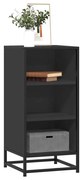 fekete szerelt fa tálalószekrény 35,5 x 35 x 76 cm