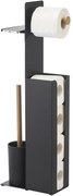 Spirella Toalettpapír-tartó kefével és Yoni tartóval 67 x 22 x 12 cm, fekete